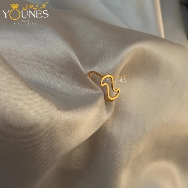 انگشتر طلا موج مینیمال